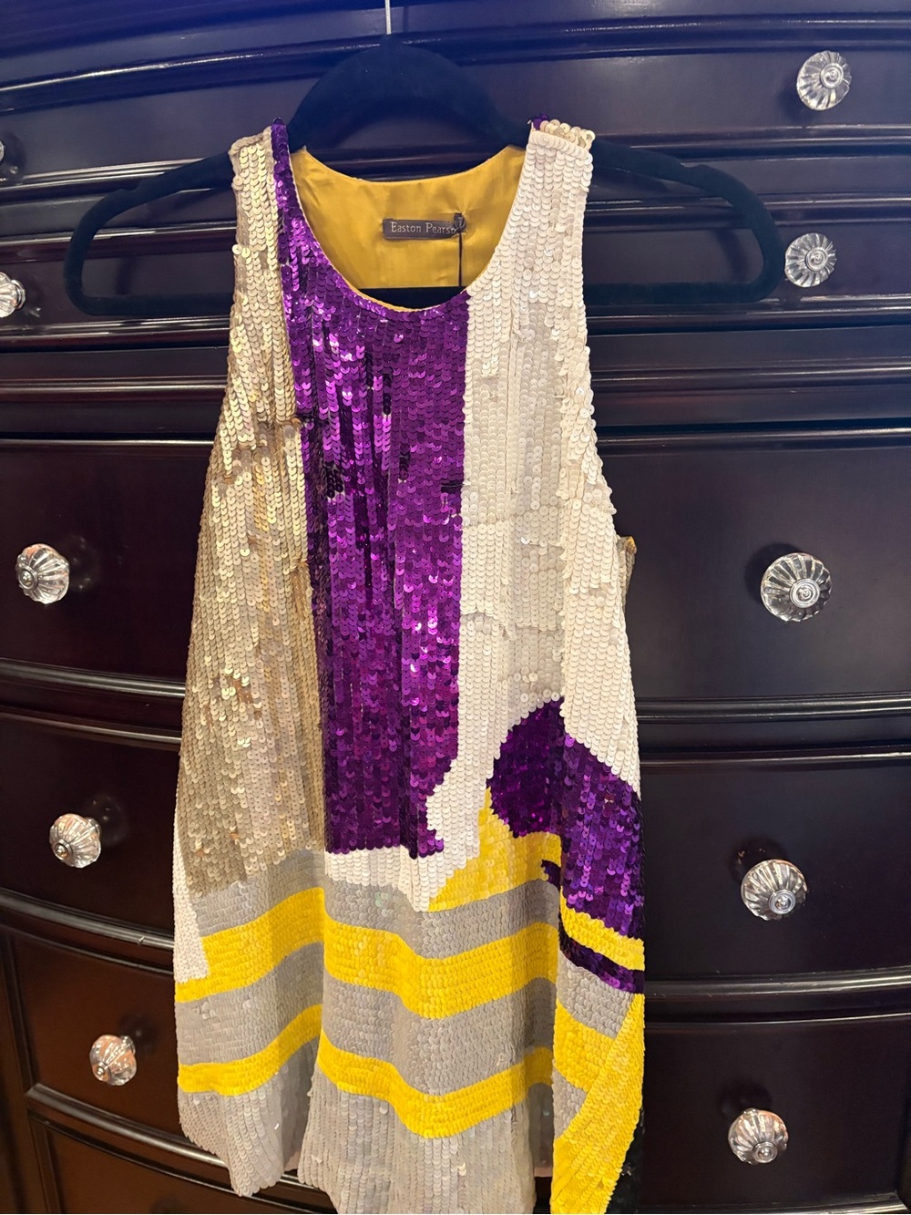 Easton Pearson Arthouse Sequin Tunic Dress Size 4 NWT Hand Decorated